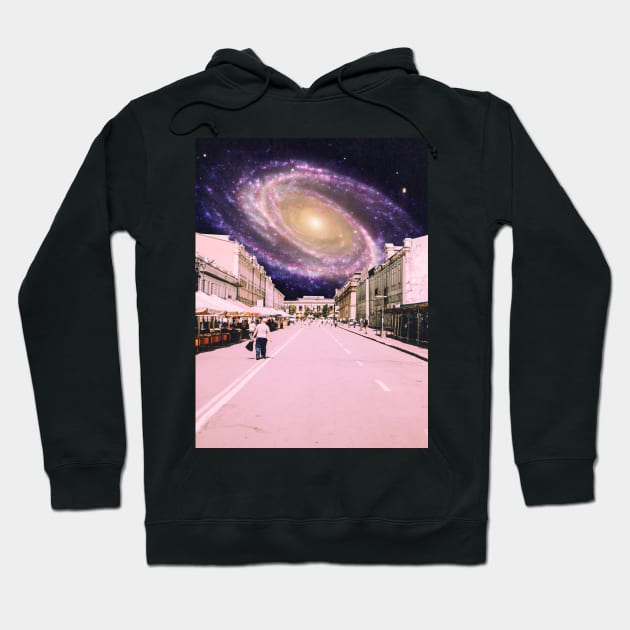 Downtown - Space Aesthetic, Retro Futurism, Sci Fi Hoodie by jessgaspar